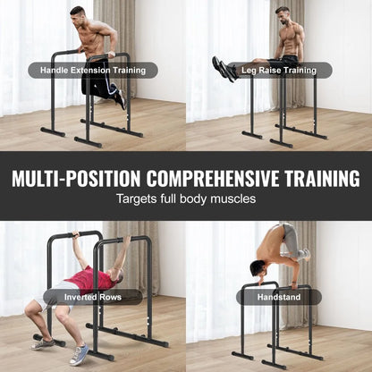 FA003 - Adjustable VEVOR Dip Bar - Durable Steel, Supports 440 lbs