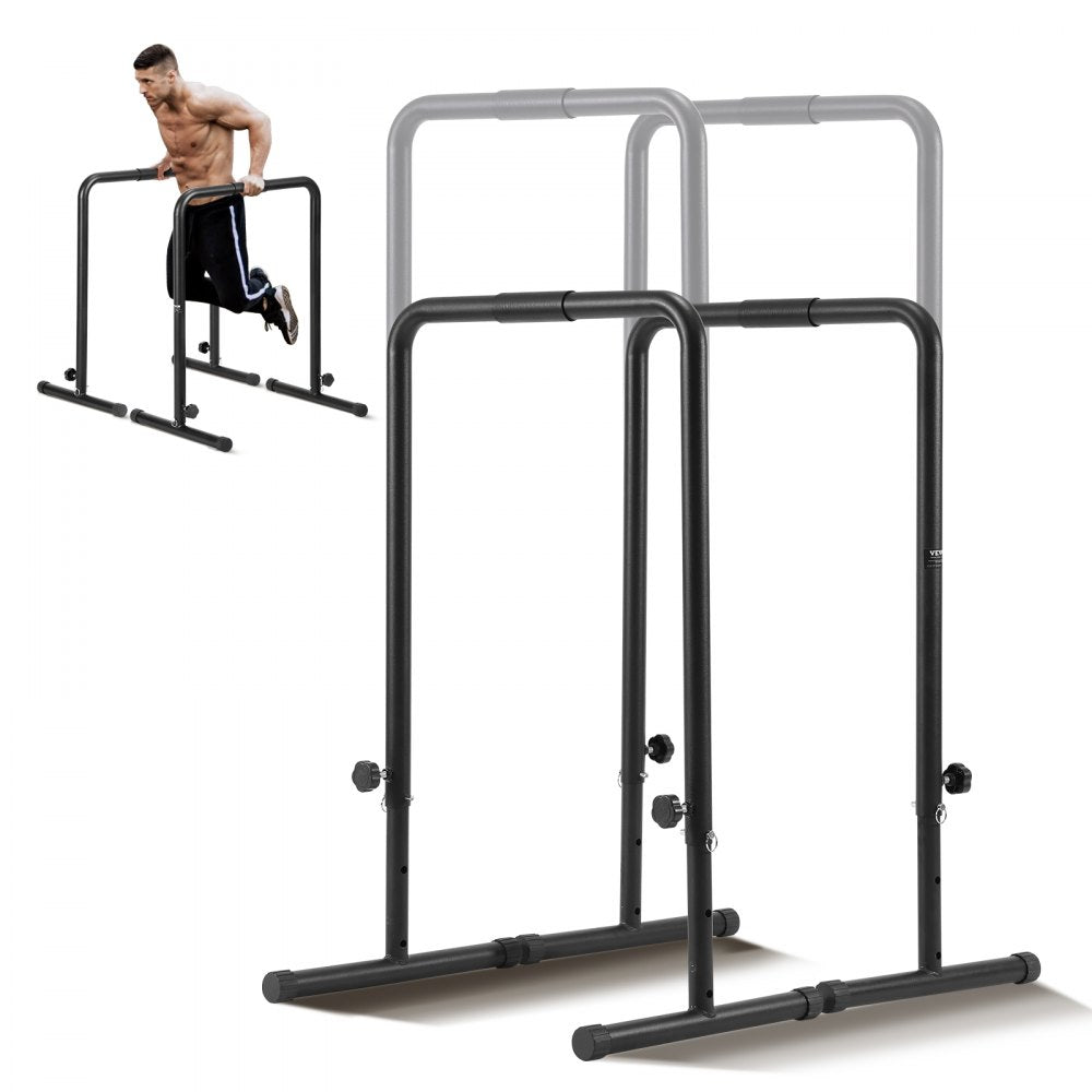 FA005 - Adjustable Height VEVOR Dip Bars, 440 lbs Capacity, Lightweight Design