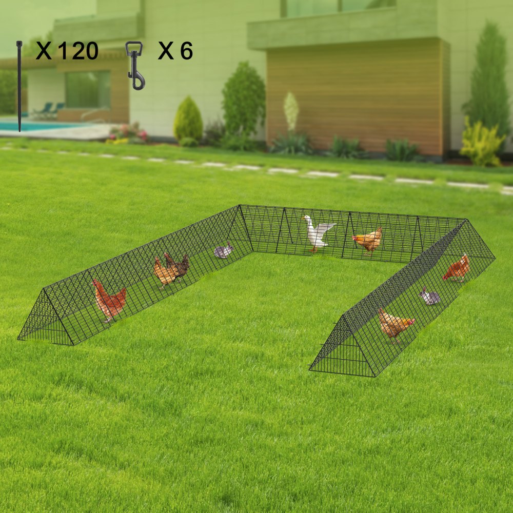 TT-MCT004 - 236.2" Metal Chicken Tunnel for Safe Poultry Roaming