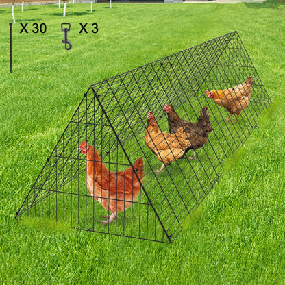 TT-MCT001 - Spacious Chicken Tunnels 300x71cm, Safe Outdoor Roaming for Poultry