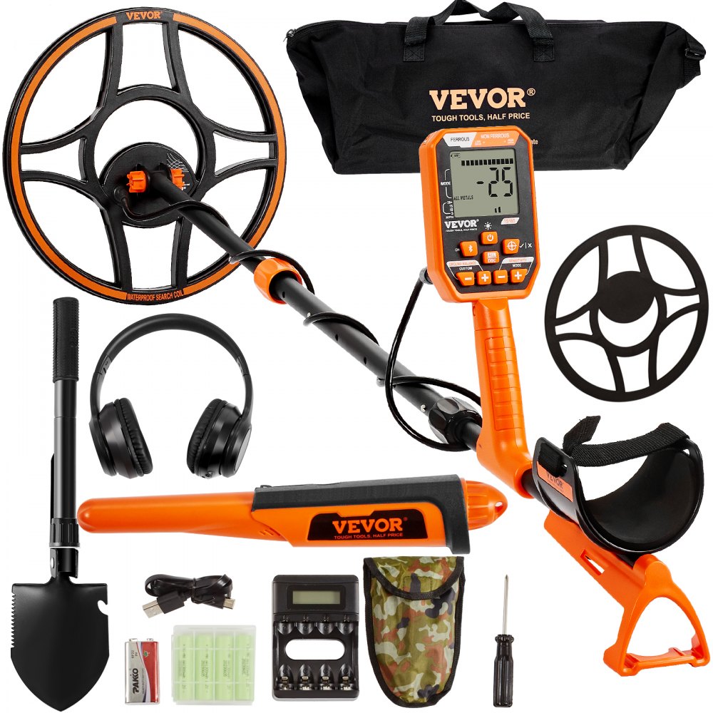 TS185A - Waterproof 12" Metal Detector with Adjustable Handle and LCD Screen
