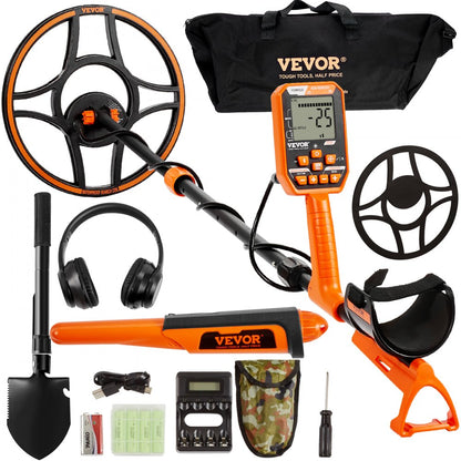TS185A - Waterproof 12" Metal Detector with Adjustable Handle and LCD Screen