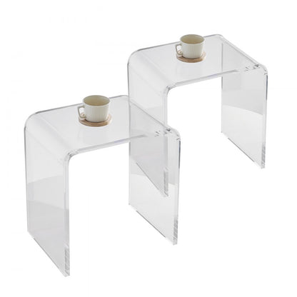 JYFE-002S - Durable 16.3 x 12 Acrylic End Table for All Décors