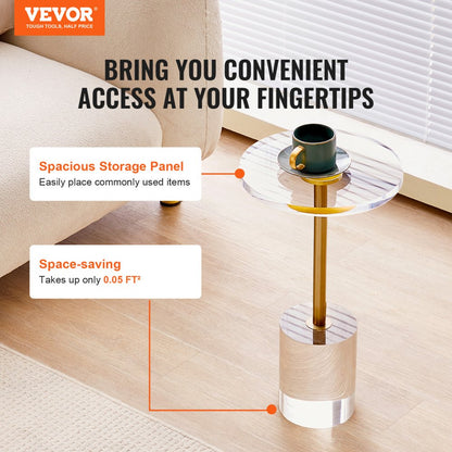 JYFT-002R - Modern 11.9 x 21.4 Inch Clear Acrylic End Table