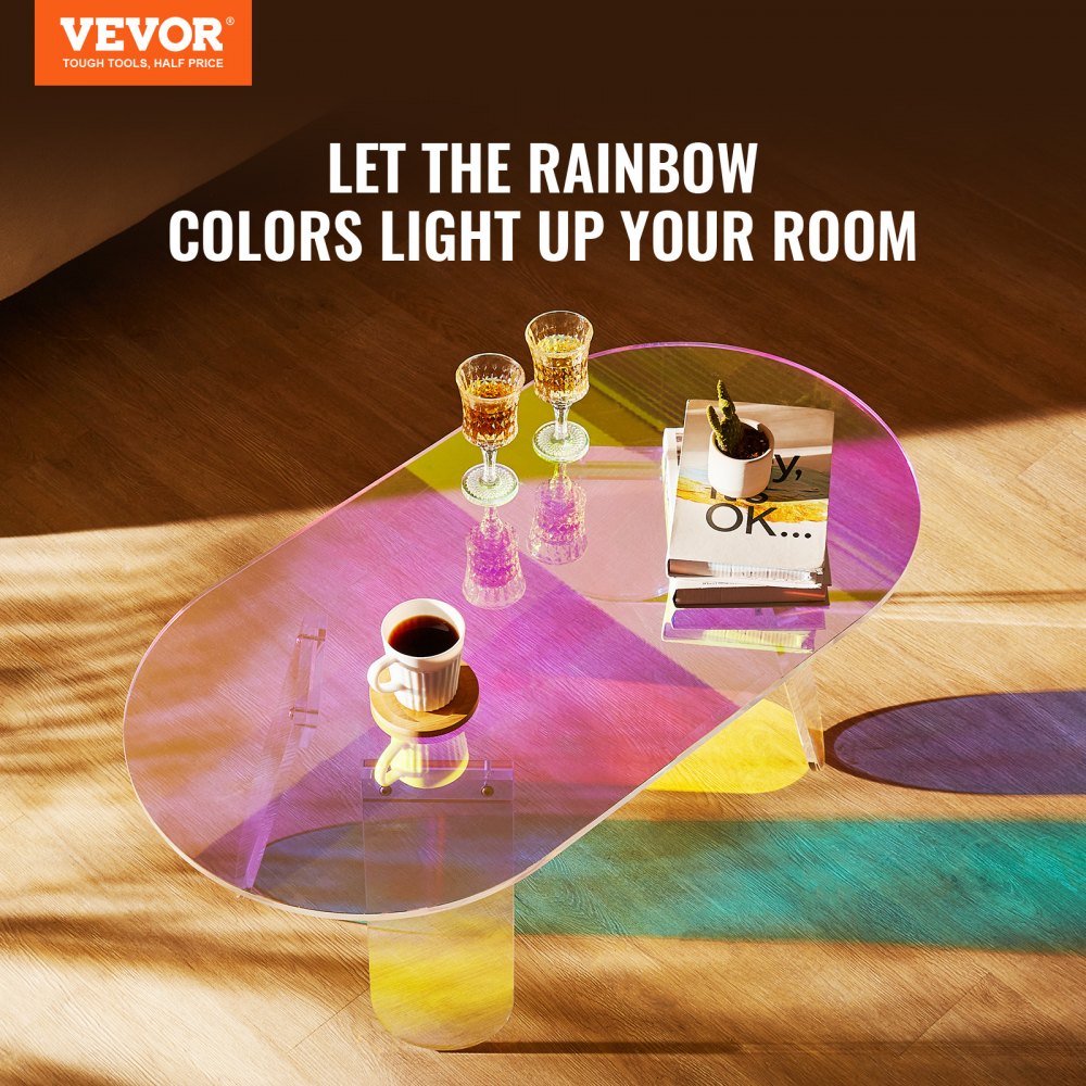 JYFB-0020B - Stylish 37.4" Acrylic Coffee Table for Any Home Decor