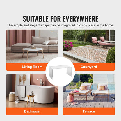 JYFT-003M - Modern 32" Clear Acrylic Coffee Table for Living Room