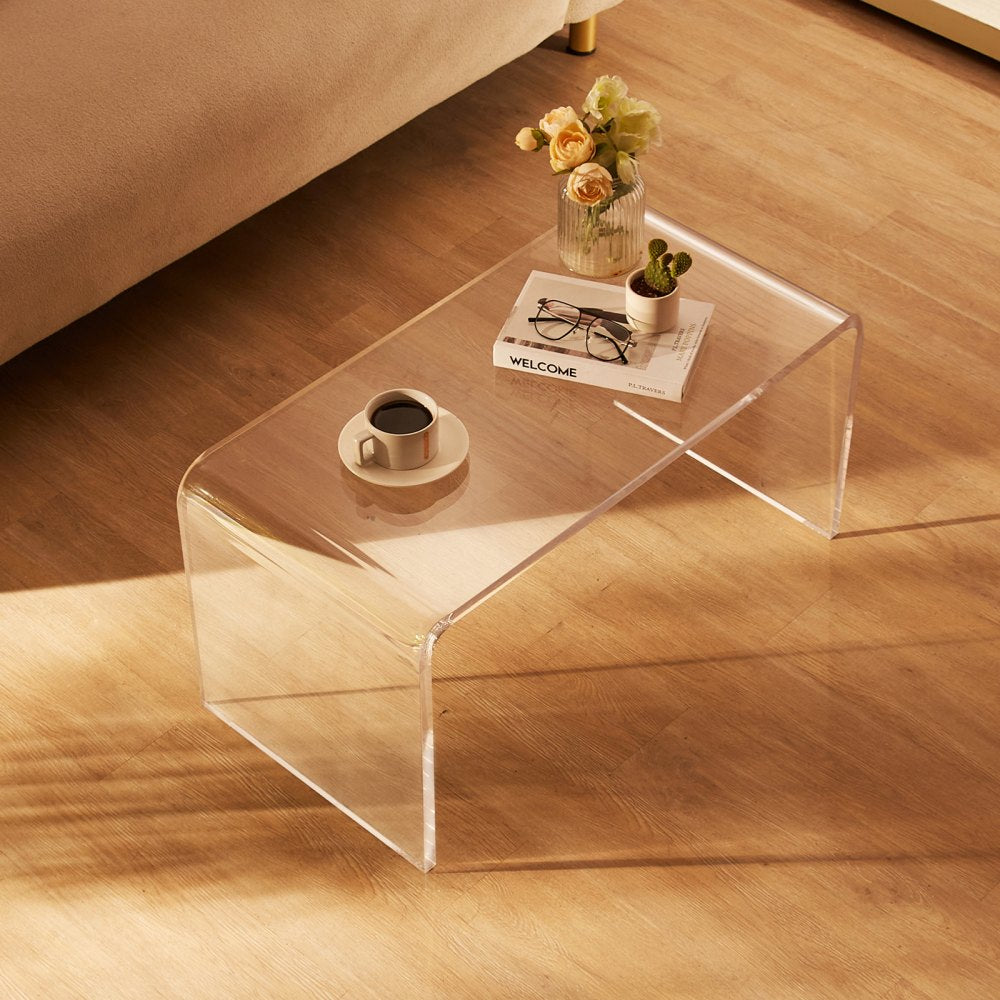 JYFT-003M - Modern 32" Clear Acrylic Coffee Table for Living Room