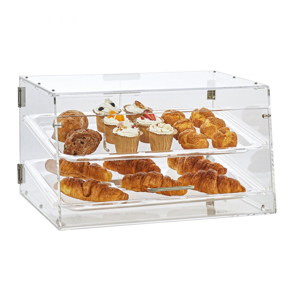 CX-01 - 2-Tier Acrylic Bakery Display Case for Baked Goods