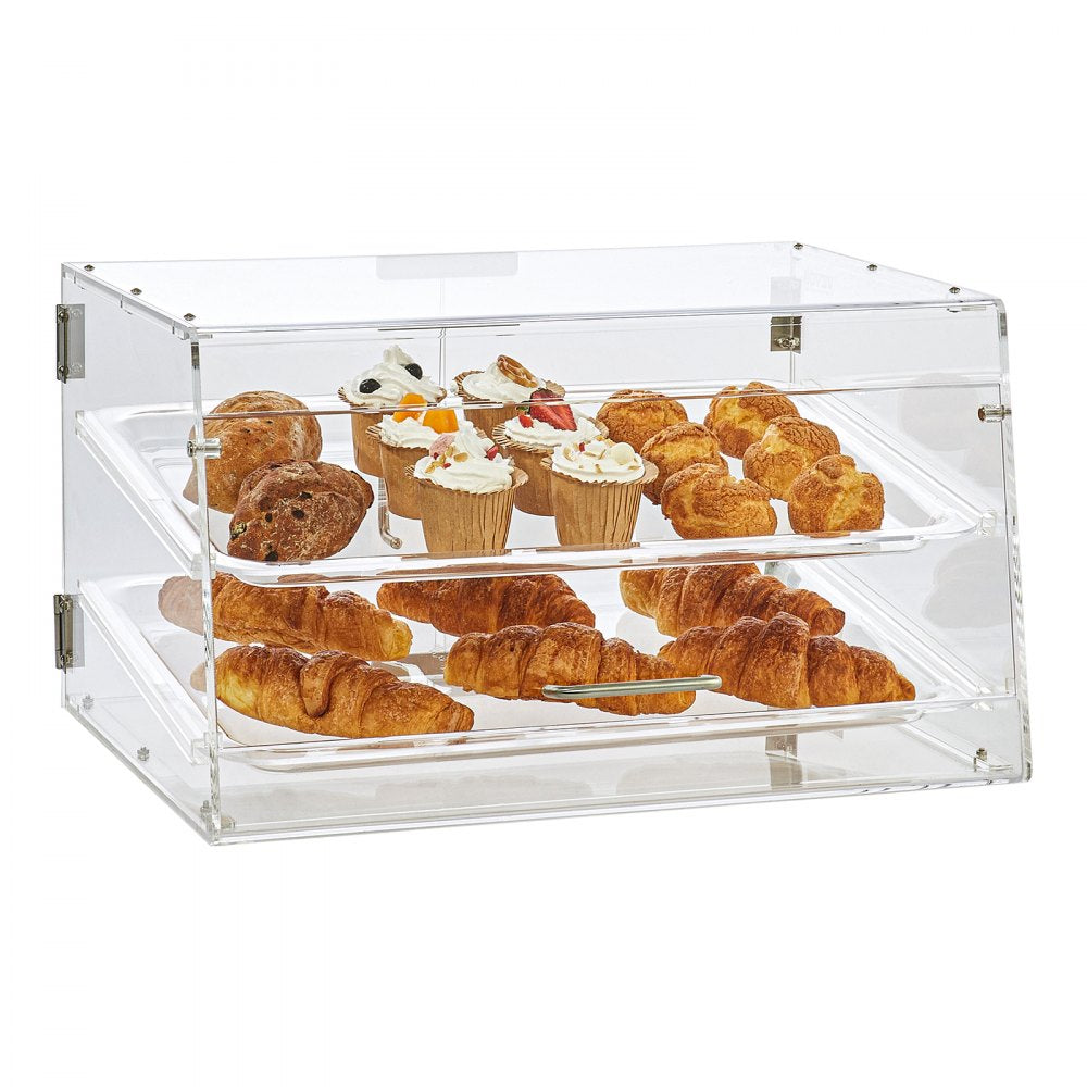 CX-01 - 2-Tier Acrylic Bakery Display Case for Baked Goods