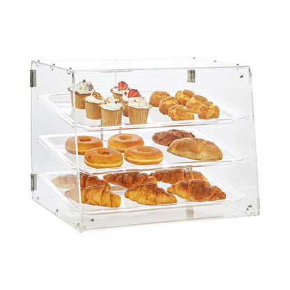 CX-02 - 3-Tier Durable Pastry Display Case with Easy Rear Access