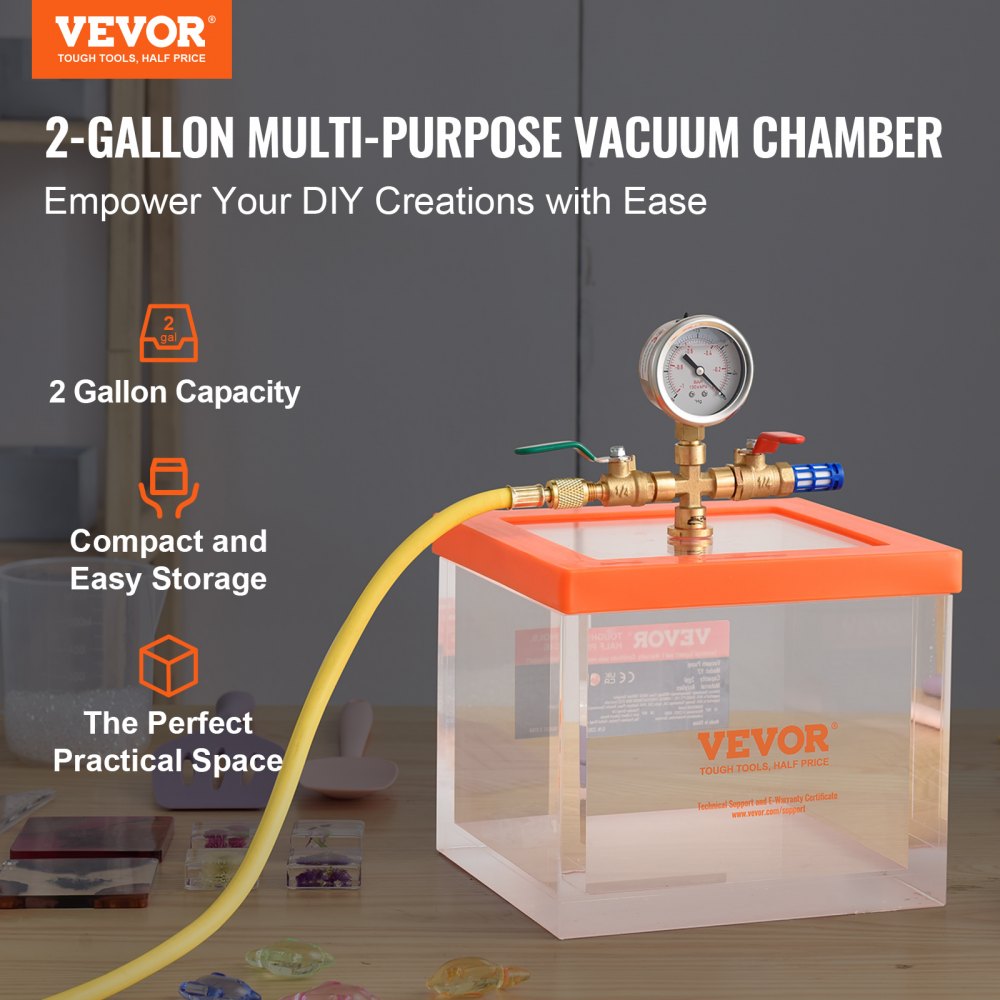 Y2 - 2 Gallon Acrylic Vacuum Chamber for Bubble-Free Crafting