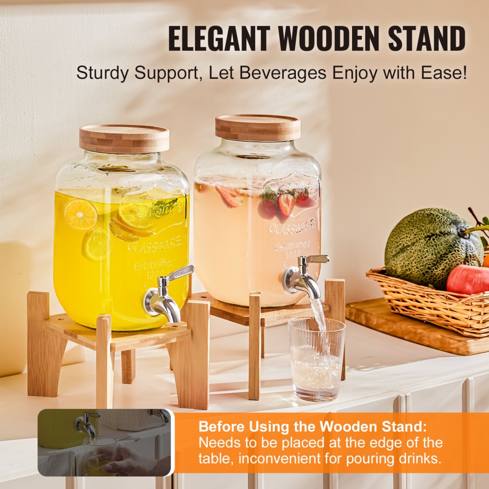 010548148906 - 1 Gallon Stainless Steel Drink Dispenser with Durable Spigot