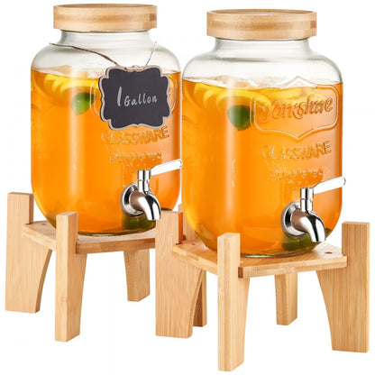 010548148906 - 1 Gallon Stainless Steel Drink Dispenser with Durable Spigot