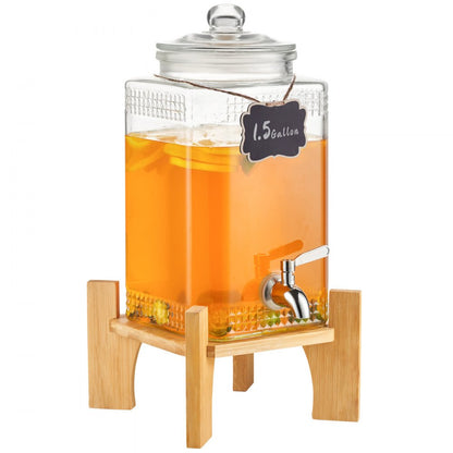 010932464841 - 1.5-Gallon Stainless Steel Beverage Dispenser for Large Events