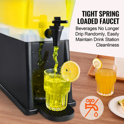 010192366508 - 3-Gallon Slim Beverage Dispenser with Detachable Drip Tray