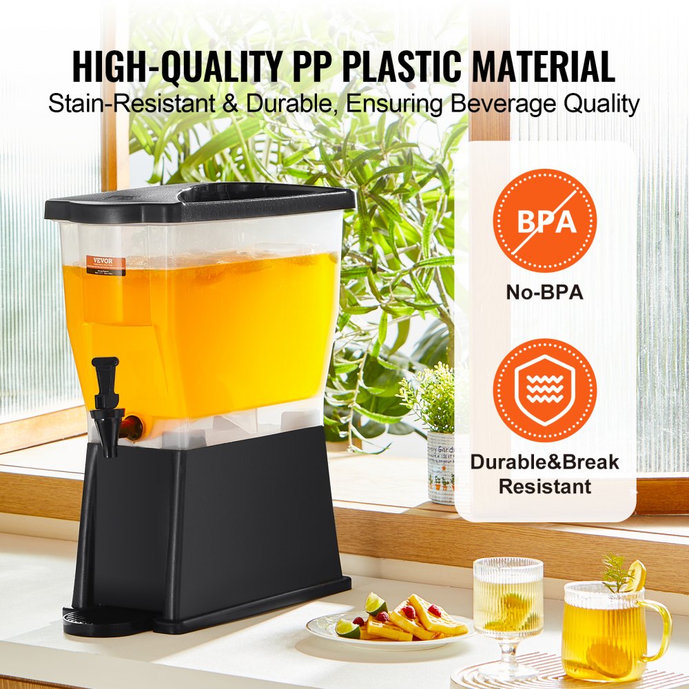 010192366508 - 3-Gallon Slim Beverage Dispenser with Detachable Drip Tray