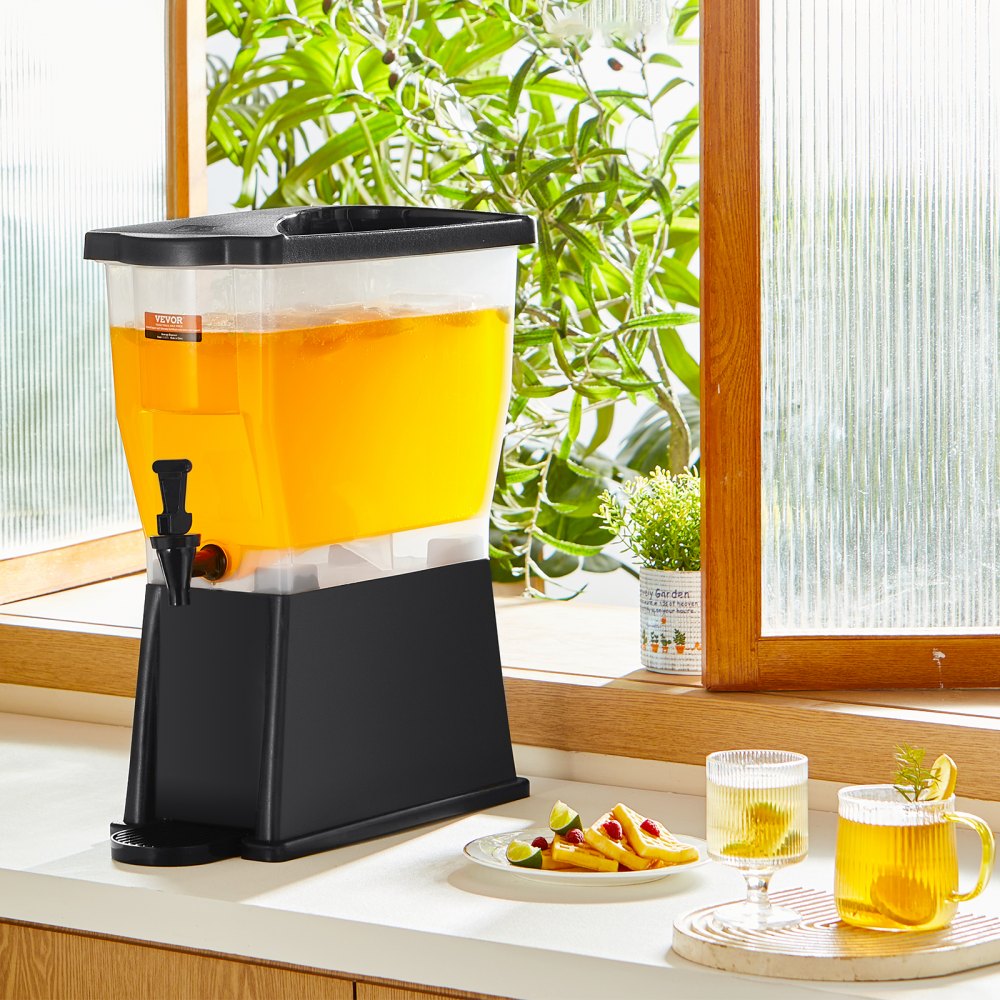 010192366508 - 3-Gallon Slim Beverage Dispenser with Detachable Drip Tray