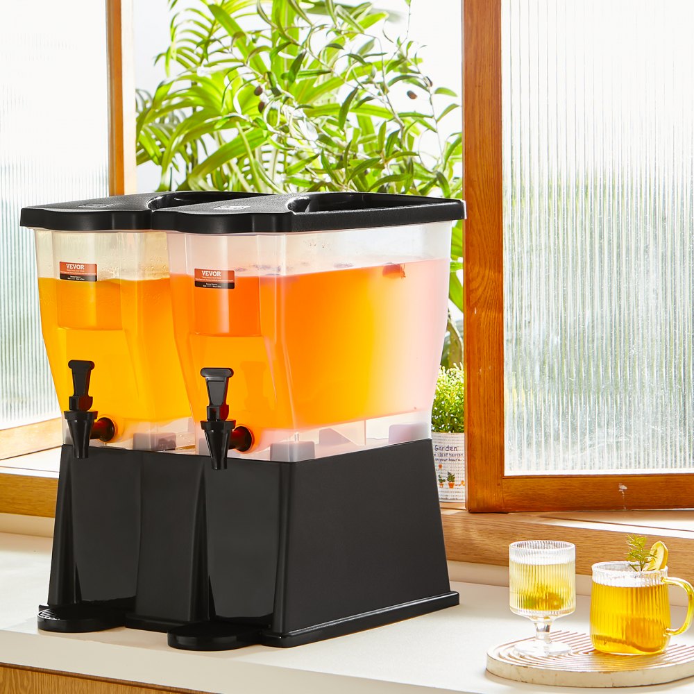 010907755970 - Dual 3-Gallon Beverage Dispenser for Events and Parties