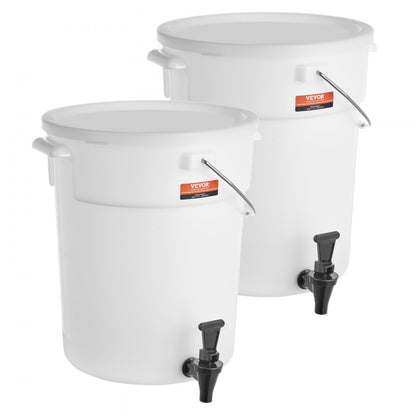 010192091454 - 5 Gallon Plastic Drink Dispenser with Anti-Dust Lid & Handles