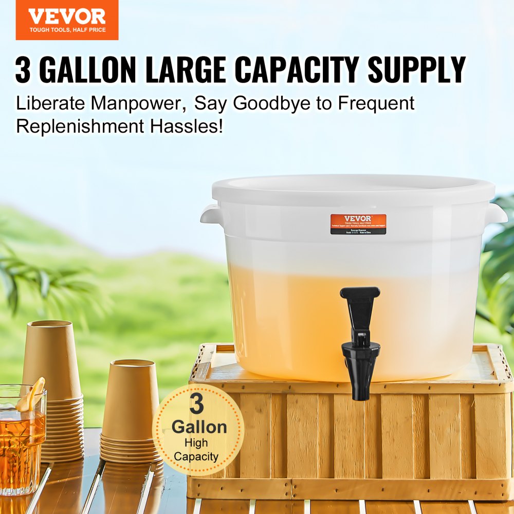 010251313763 - 3 Gallon VEVOR Drink Dispenser for Parties and Events