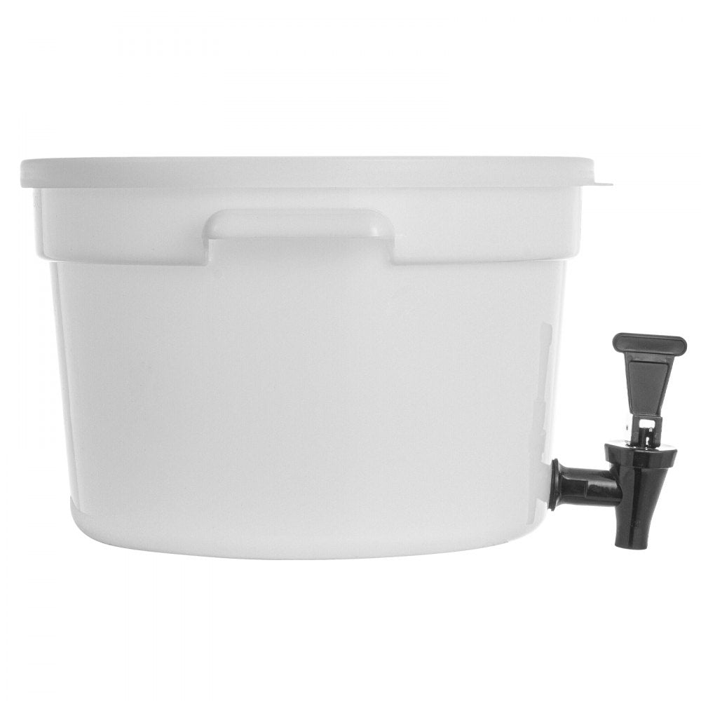 010568329743 - 3-Gallon PP Plastic Beverage Dispenser with Drip-Preventing Faucet