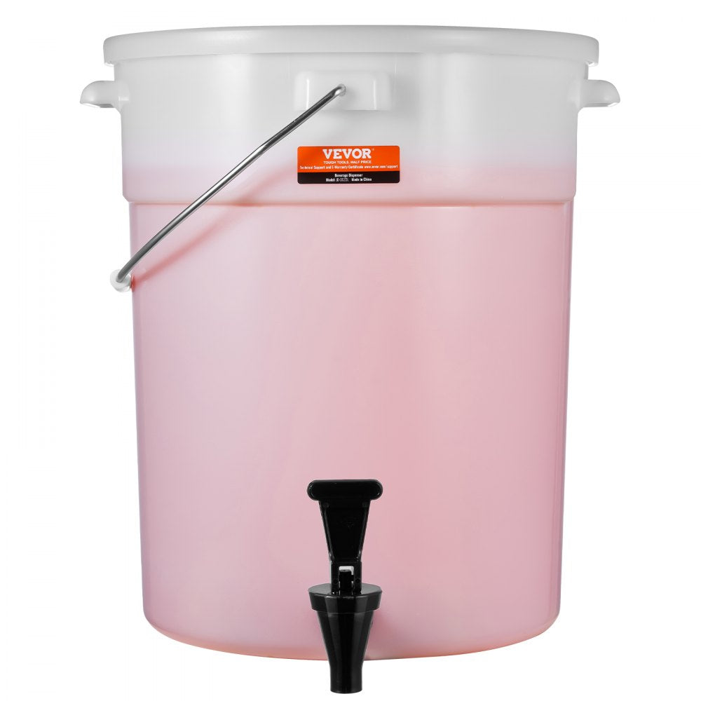 010640336348 - 5-Gallon Plastic Beverage Dispenser with Drip-Free Faucet