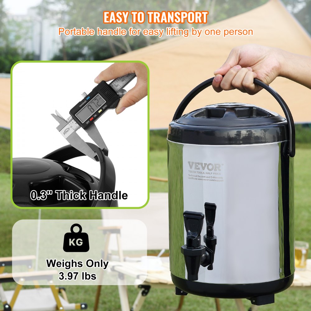 WNS-1 - VEVOR 12-Hour Stainless Steel Insulated Drink Dispenser