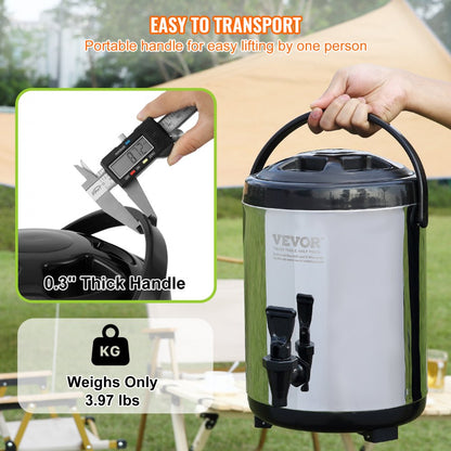 WNS-1 - VEVOR 12-Hour Stainless Steel Insulated Drink Dispenser