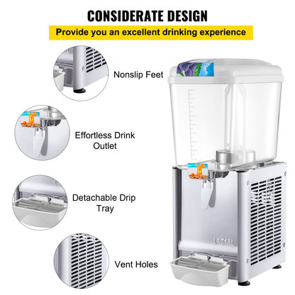 010149673917 - 4.8 Gallon BPA-Free Cold Drink Dispenser with Enhanced Cooling