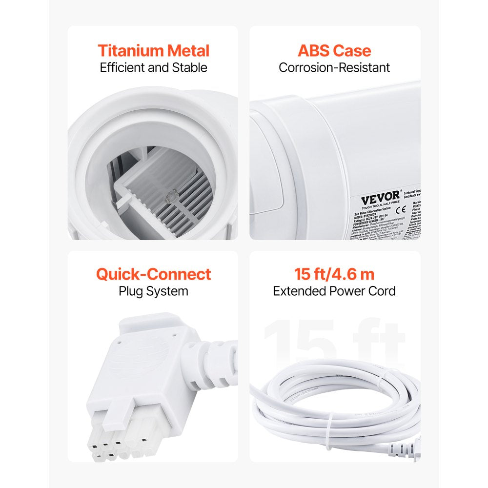 89420001 - Durable Salt Chlorinator for Pools up to 40,000 Gallons