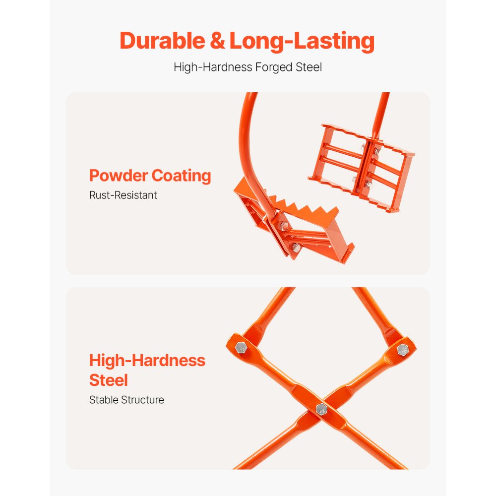 RT24 - 24in Steel Stone Lifting Tongs with Eagle-Claw Grips