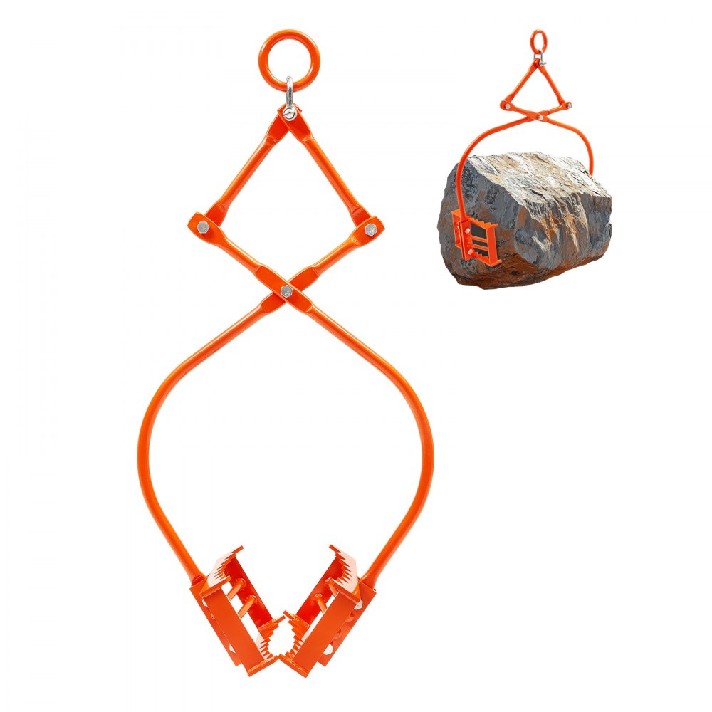 RT24 - 24in Steel Stone Lifting Tongs with Eagle-Claw Grips
