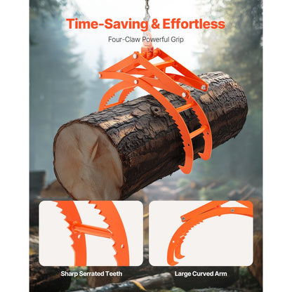 ATLT32 - 32in Eagle-Claw Log Lifting Tongs, 3300 lbs Capacity