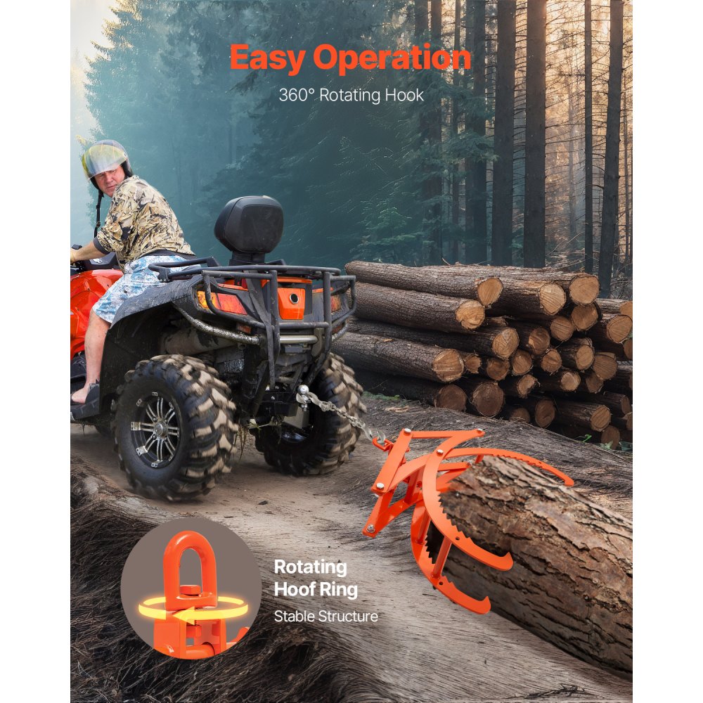 ATLT32 - 32in Eagle-Claw Log Lifting Tongs, 3300 lbs Capacity