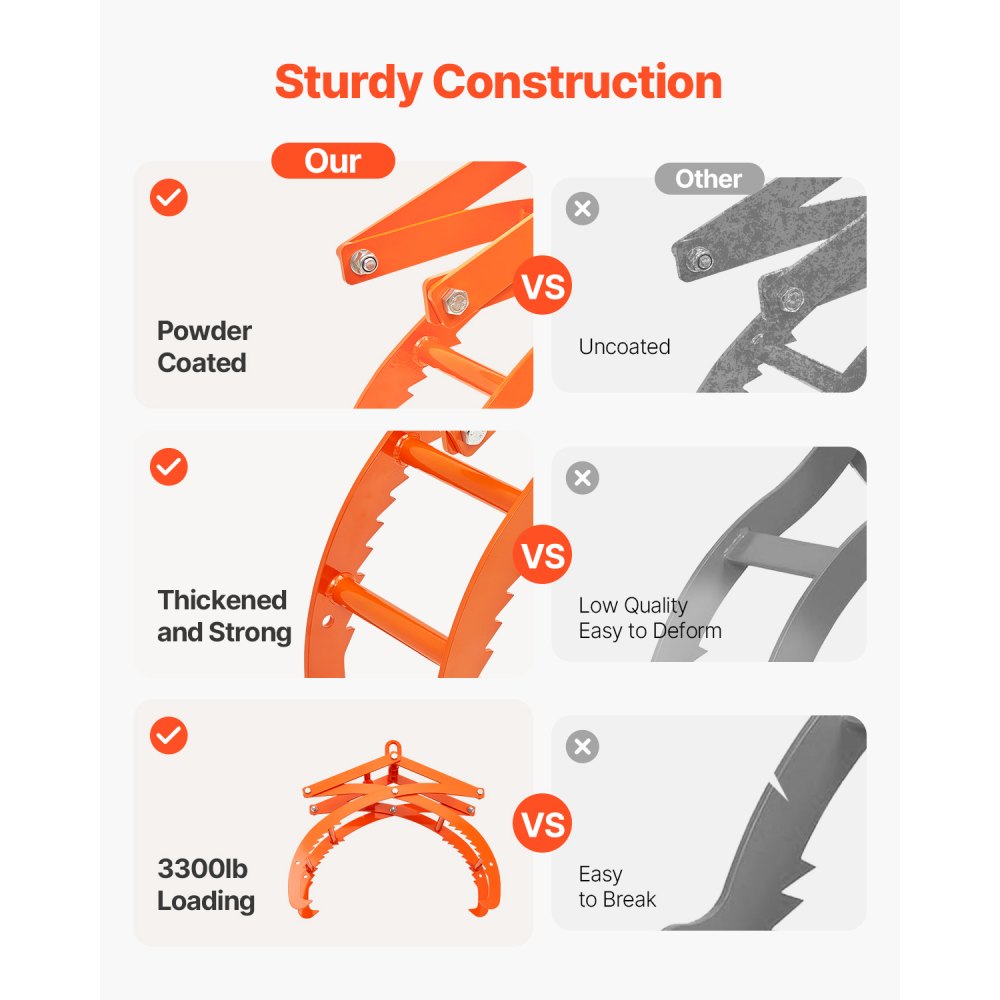 ATLT32 - 32in Eagle-Claw Log Lifting Tongs, 3300 lbs Capacity