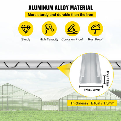 YMCT-2011 - Durable Greenhouse Wire & Lock Channel System for Secure Covering