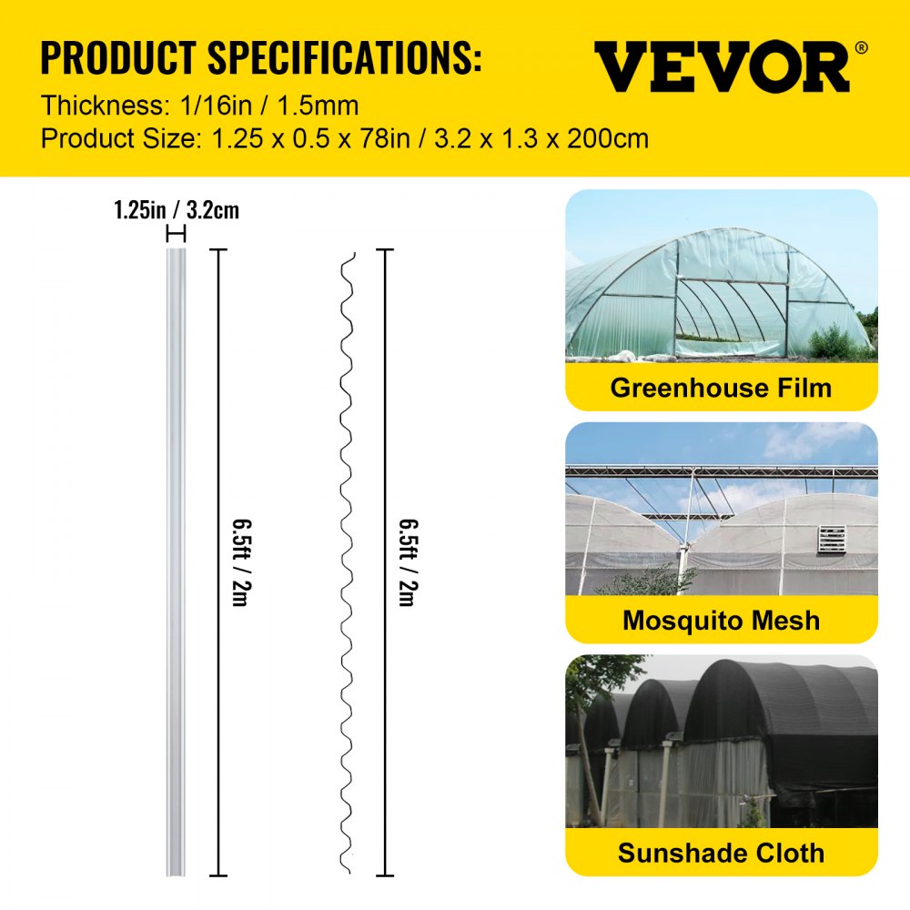 YMCT-2011 - Durable Greenhouse Wire & Lock Channel System for Secure Covering