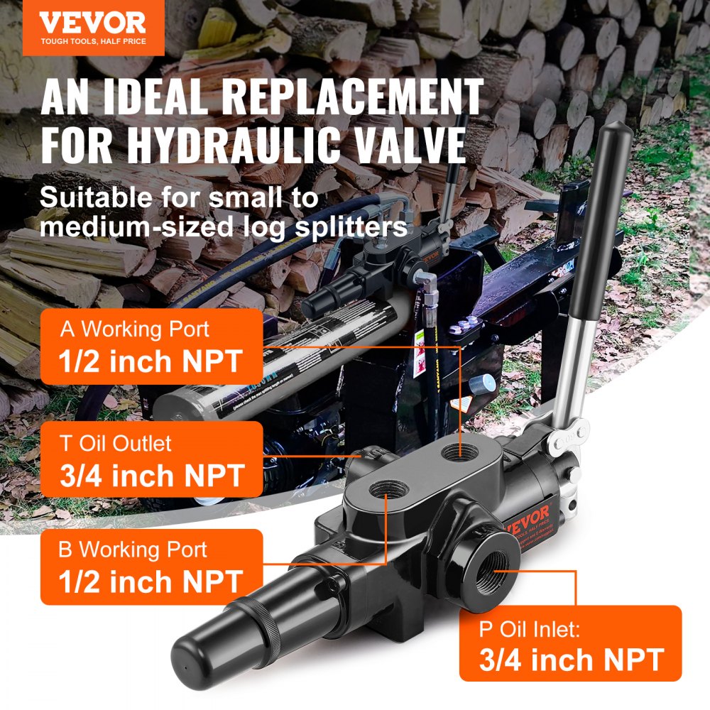 LVA1-95 - 25 GPM VEVOR Hydraulic Valve for Efficient Log Splitting