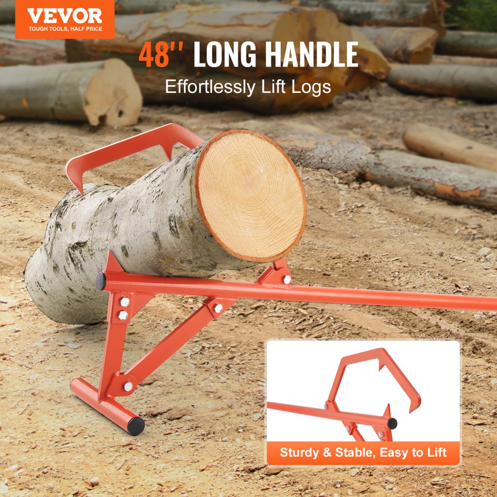 TJ-48inch - VEVOR 46.5" Steel Log Jack for Easy Lifting