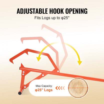 TJ-48inch - VEVOR 46.5" Steel Log Jack for Easy Lifting