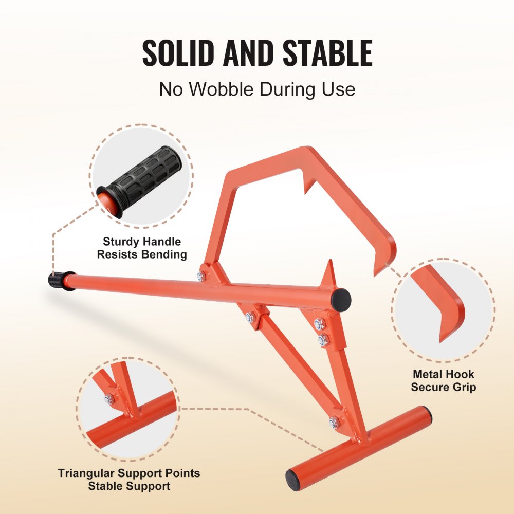 TJ-48inch - VEVOR 46.5" Steel Log Jack for Easy Lifting