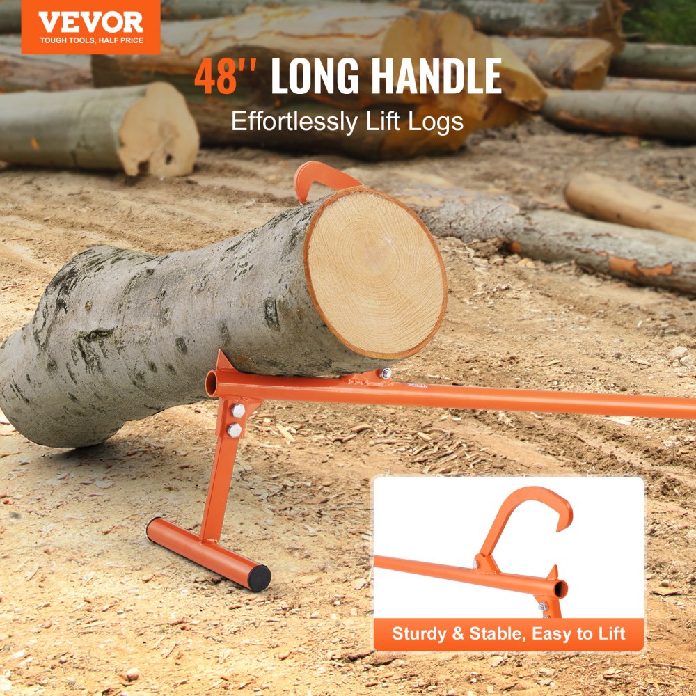 LT48 - 48" VEVOR Log Jack for Easy Lifting of 15" Diameter Logs