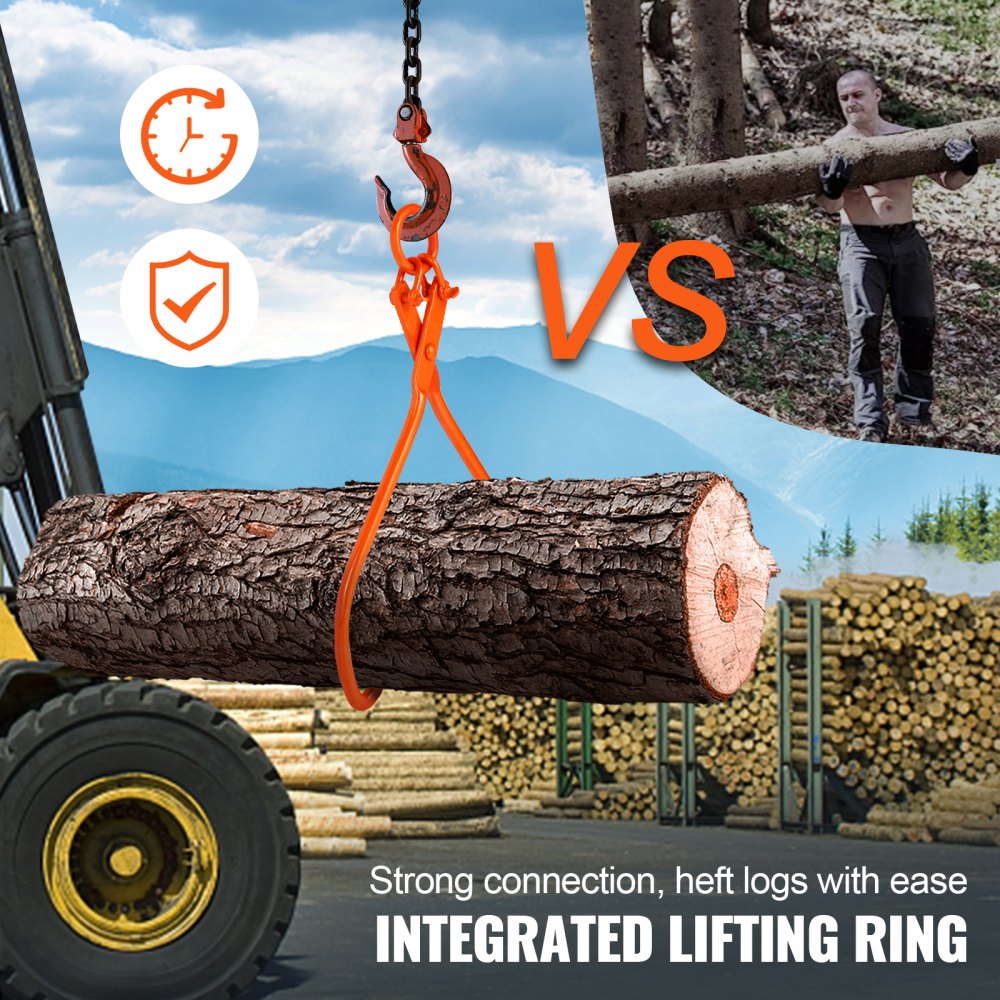 LT32 - 34.3" VEVOR Log Skidding Tongs for Heavy Lifting