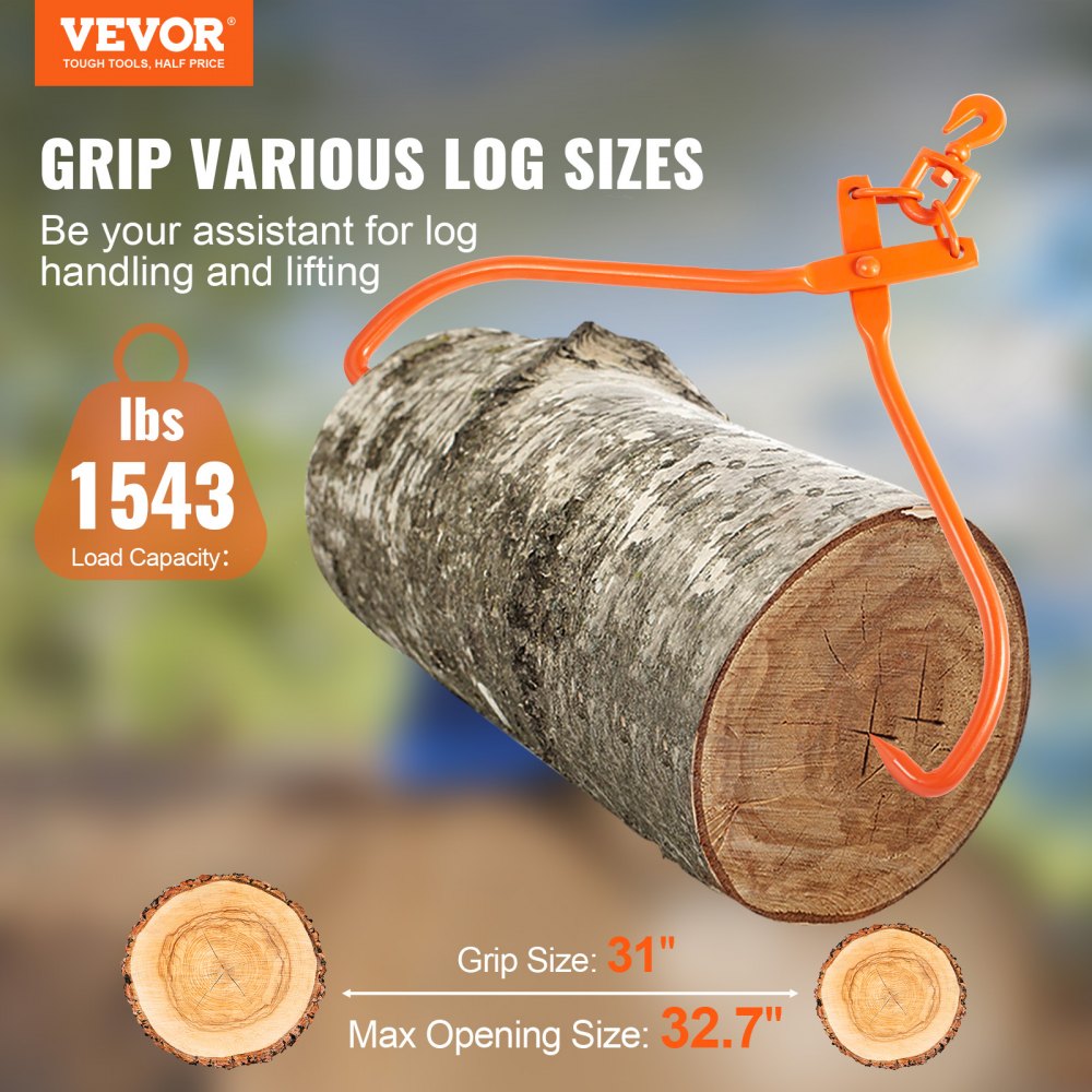 LS32 - Durable 32" Log Skidding Tongs for Easy Handling