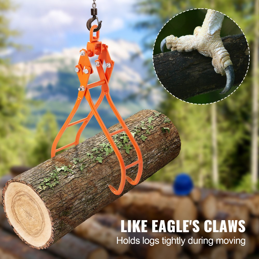 L4S36 - 36-inch Timber Claw Hook with Eagle Claw Design for Secure Wood Handling