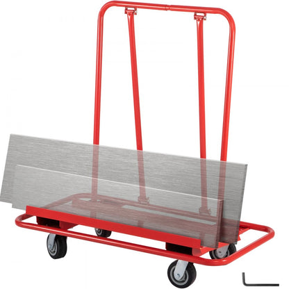 QJ-1001 - Heavy-Duty Drywall Cart with 2200 lb Capacity & 45"x22" Deck