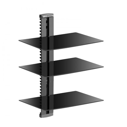 CS203 - Adjustable 3-Tier Wall-Mounted AV Stand with Cable Management