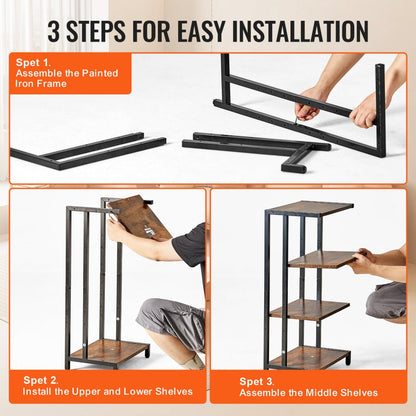 CSF-MS24305 - 4-Tier AV Stand with Adjustable Shelves & Cable Management