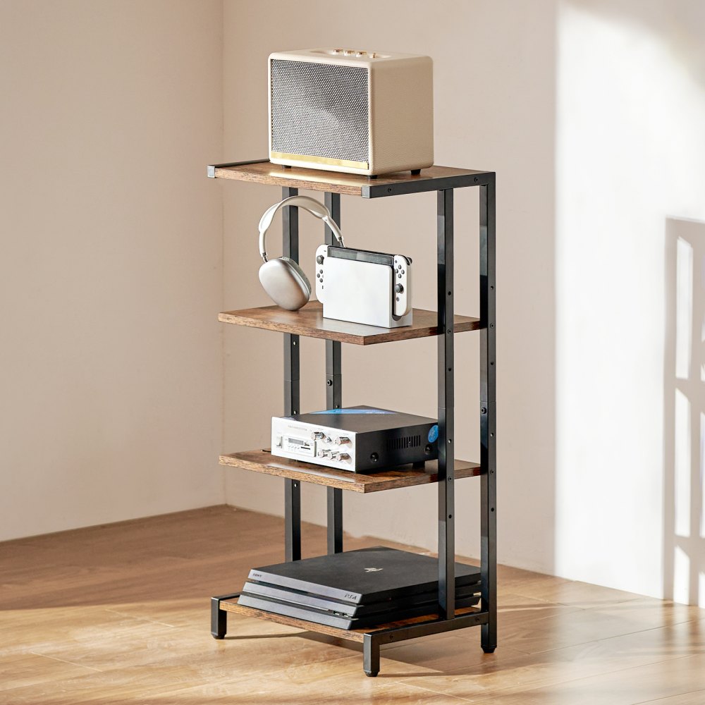 CSF-MS24305 - 4-Tier AV Stand with Adjustable Shelves & Cable Management