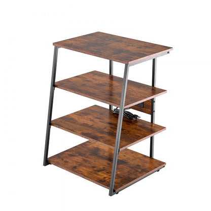 CSF-MS24301 - 4-Tier Vintage AV Media Stand with Cable Management